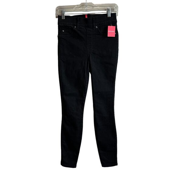 Spanx Ankle Pull On Skinny Jean Clean Black XS - Picture 2 of 7